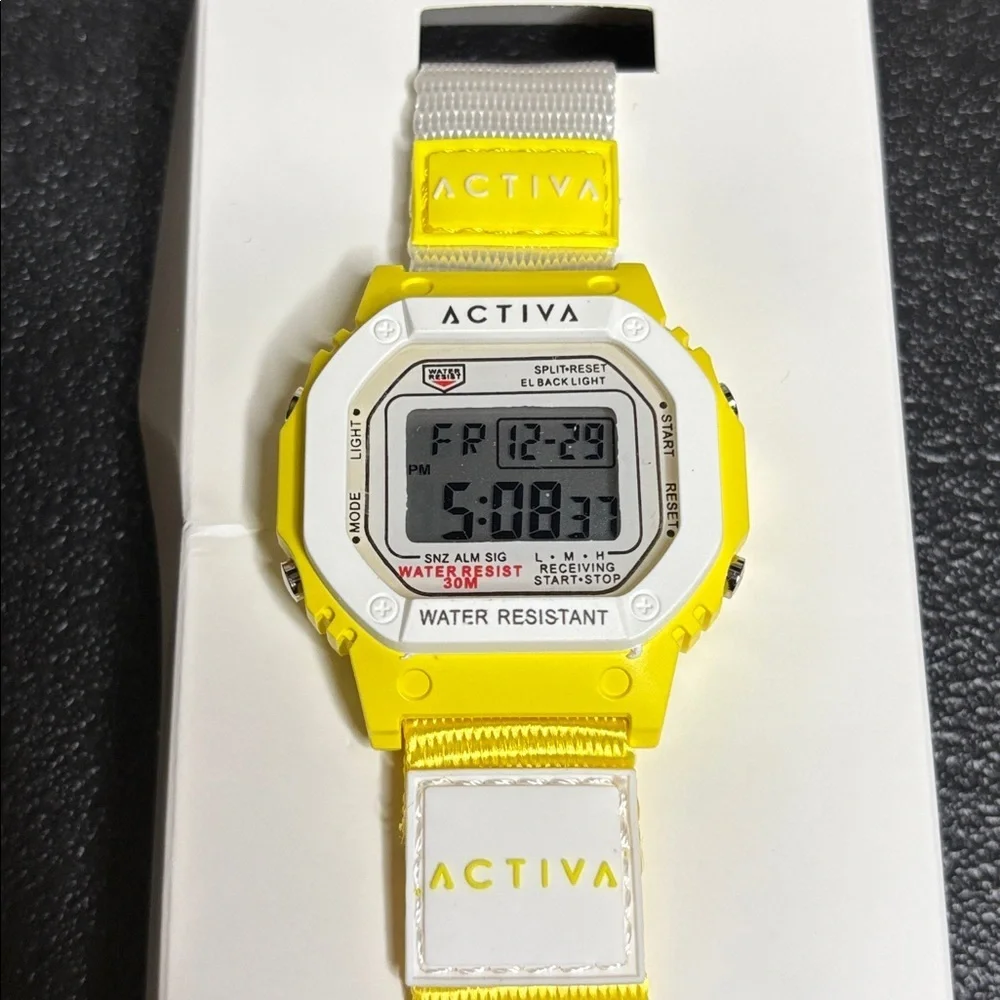 NWT Activa Spectra X Invicta Digital Unisex Watch - 44.5mm, Yellow, White